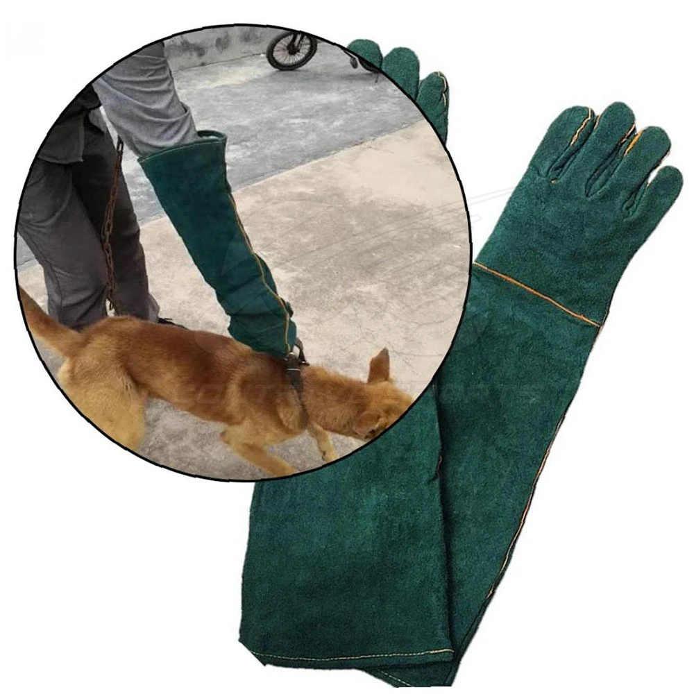 TIG Argon Anti Heat Welding Hand Gloves Cowhide Leather Orange Safety Gloves With Cotton Lining