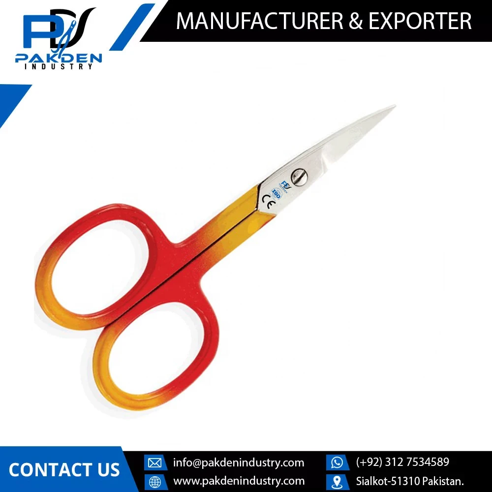 Reasonable Price Pakistan Made German Stainless Steel Nail Scissor Duplex Handle str/cvd / Latest Design Nail Scissor