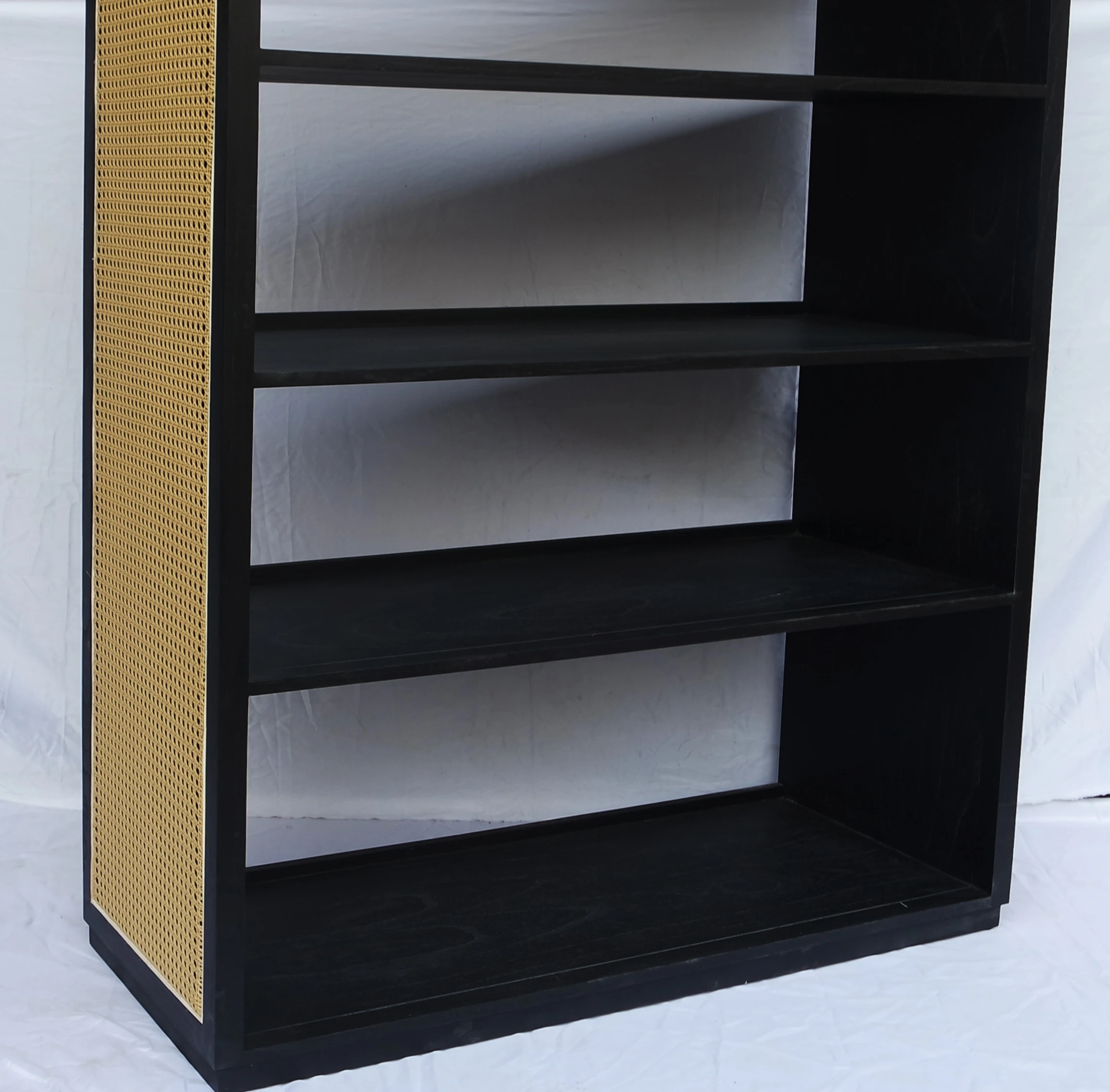 Rattan Wooden Bookcase Modern Furniture