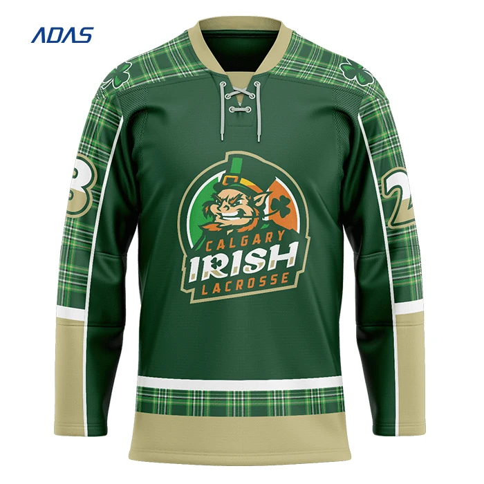 Plain Cut And Sew Applique Ice Hockey Jersey, Tackle Twill Hockey Jersey