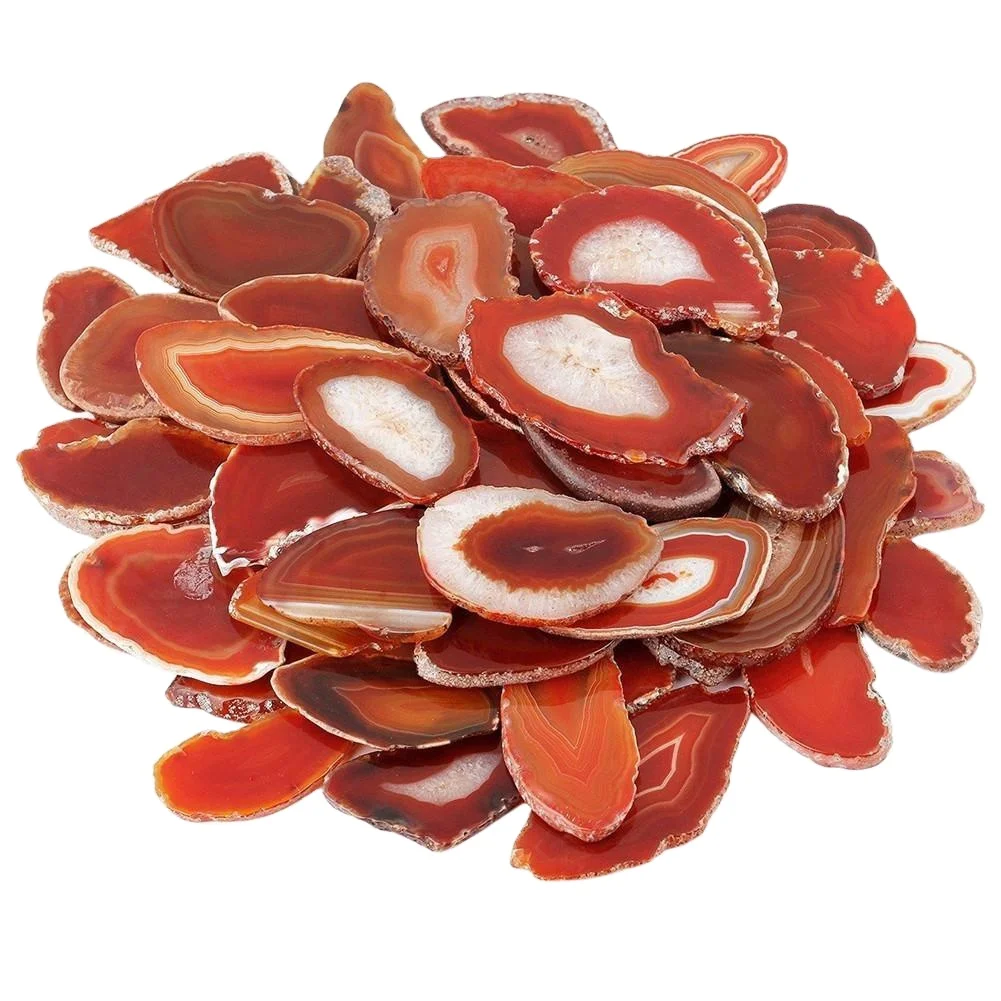 Red Agate Semi Precious Gemstone Wall Tiles Natural Stone Backlit