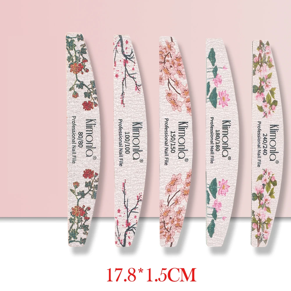 Free Samples Nail File 80/80  Custom Logo Professional Drill Machine Printed 100 150 180 240 Nail File