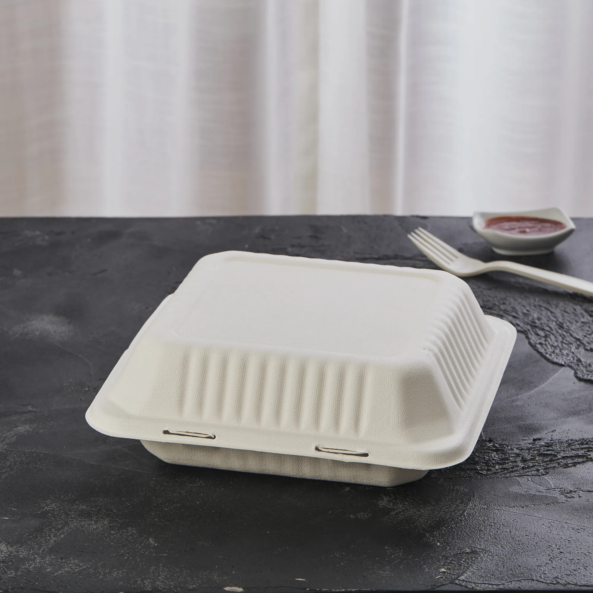 International popular One Time Use Food Biodegradable Food  Eco Container  Box