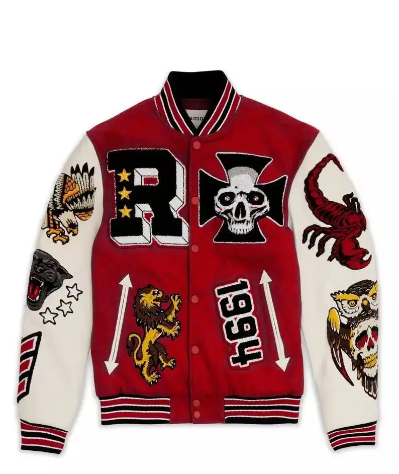 Custom colour regular fit men winter special designed varsity jackets 2024 winter men jackets available with custom embroidery