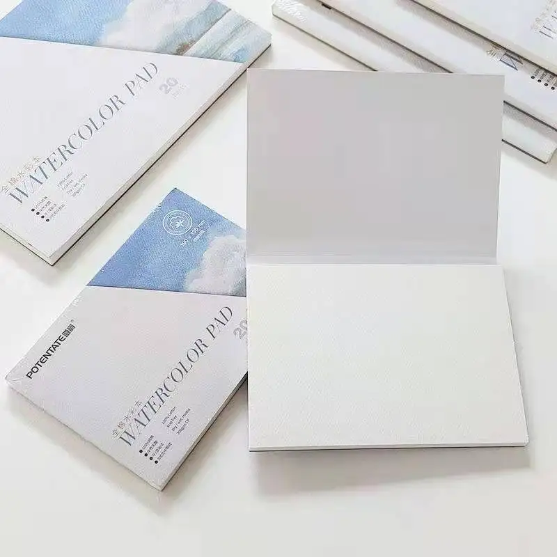 Potentate 300g  20sheets 100% cotton pulp watercolor paper pad book for size 4K 8K 16K 32K