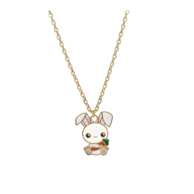 Top Trending Western Pendant with Chain in Gold Plated For Kids Cute Rabbit Pendant with Chain Fashion Jewelry Necklaces