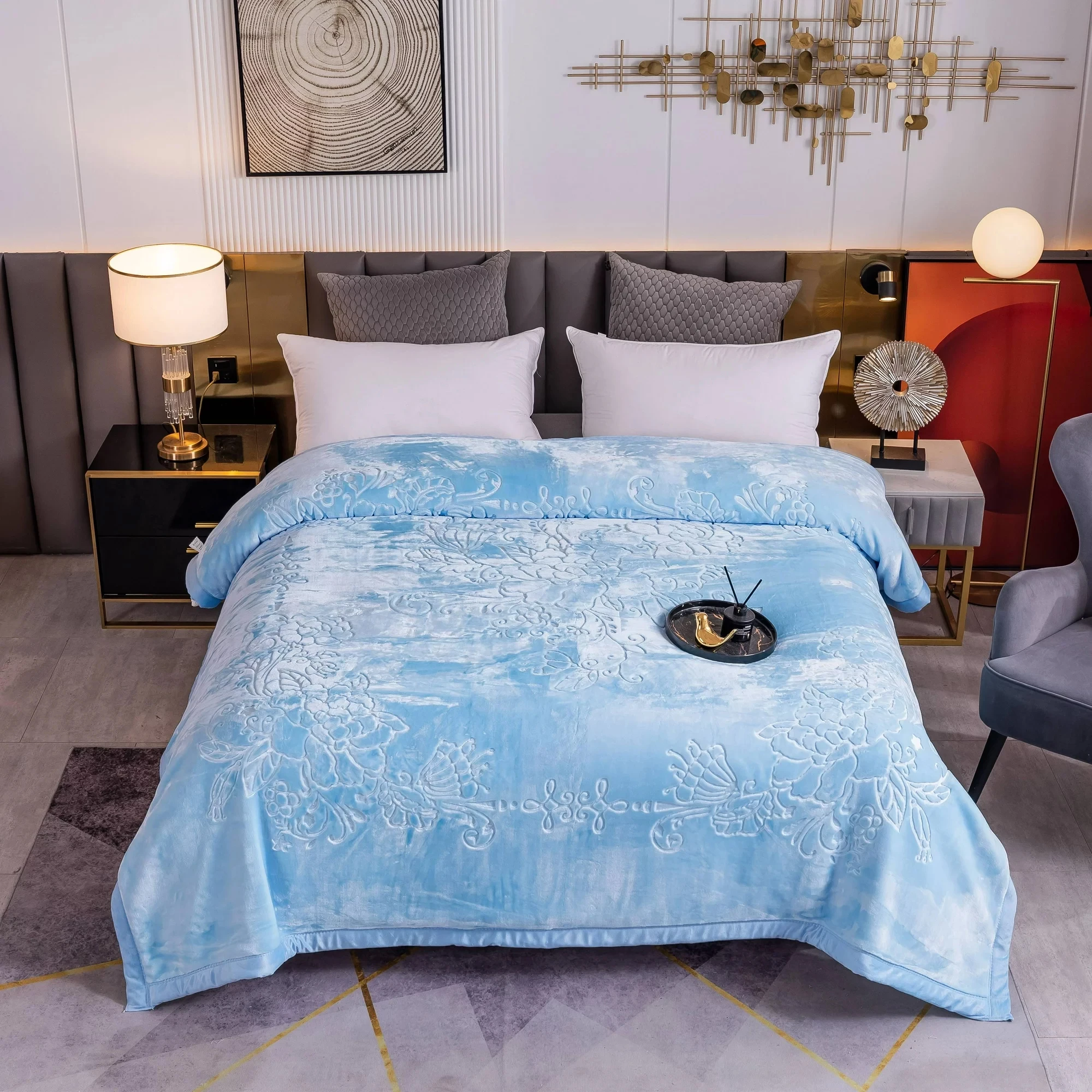 Super Thick Heavy Weight Ultra Silky Soft Mink Heavy Duty Reversible Blanket Bed comforters bedspreads Bedding Comforter