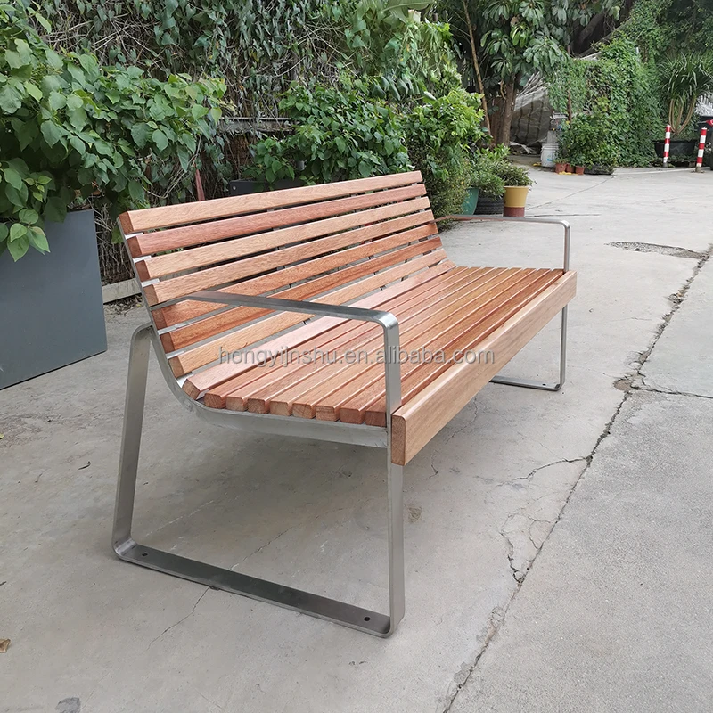 New arrival stainless steel bench seat metal street furniture outdoor patio bench for park