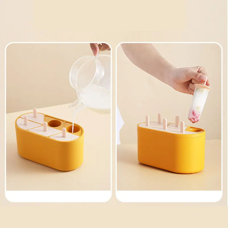 Best Supplies Homemade PP Custom Fruit Cream 6 Cavity Plastic Tray Logo Filling Popsicles Tray Molds