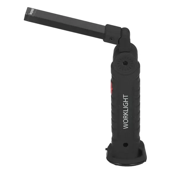 COB Torch Flashlight with Magnetic Base Rechargeable Work Light Workshop Lamp 5 Modes White/red Light Camping Lamp for Garage DC