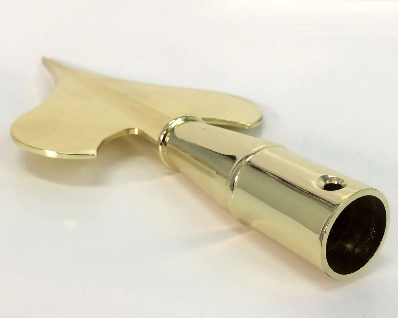 Custom Precision Gold Brass Army Staff Finial Spear Topper for Indoor Parade Flagpole Flat Metal Ornament Wholesale Factory