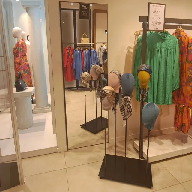 Garment Display Rack with hooks Economik clothing display shelf floor standing Stand with hanger hook Luxury clothing stand