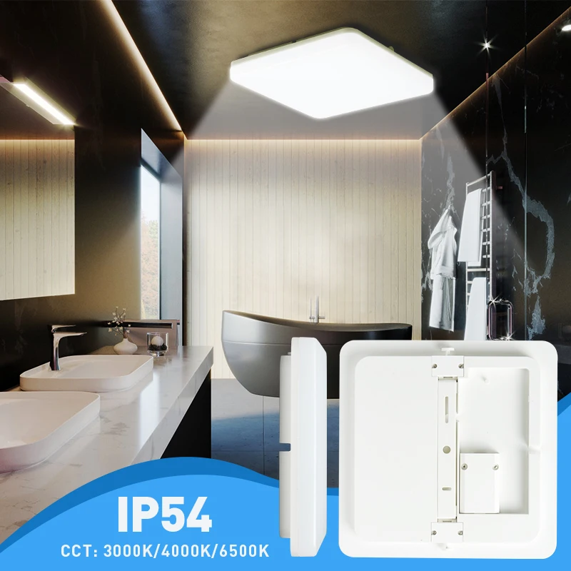 IP54 Fitting Indoor living room Lamp PC DIP Switch 3 CCT dimmable 15W LED Square Ceiling Light