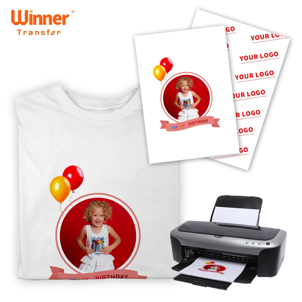 Winner Transfer iron-on heat transfer paper inkjet printing white transfer paper for light fabric