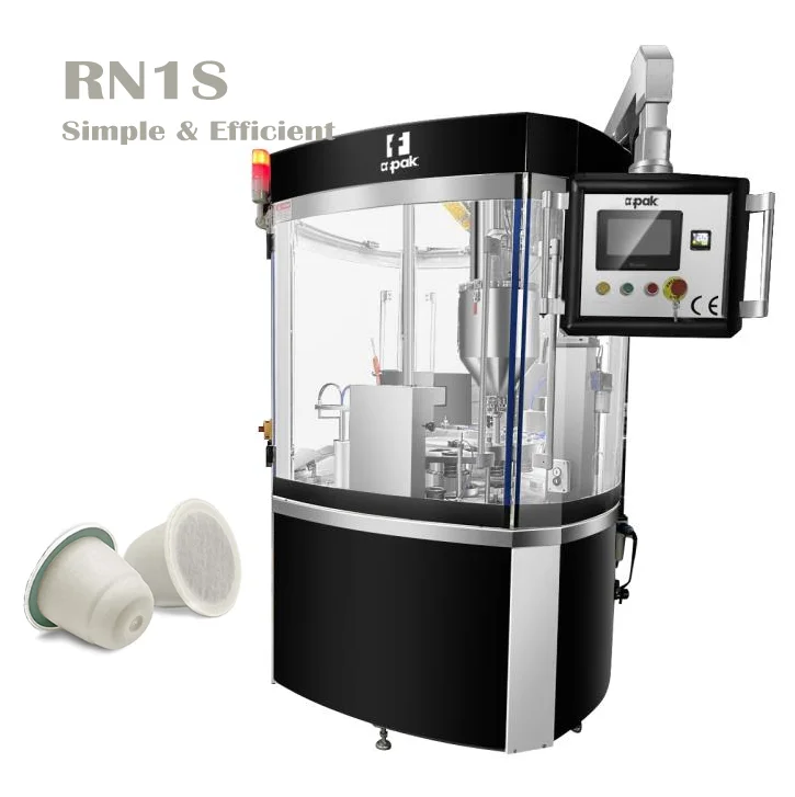 Biodegradable capsules filling machine / Nespresso Filling  ground coffee weighing sealing Automatic Capsules Packing Machine