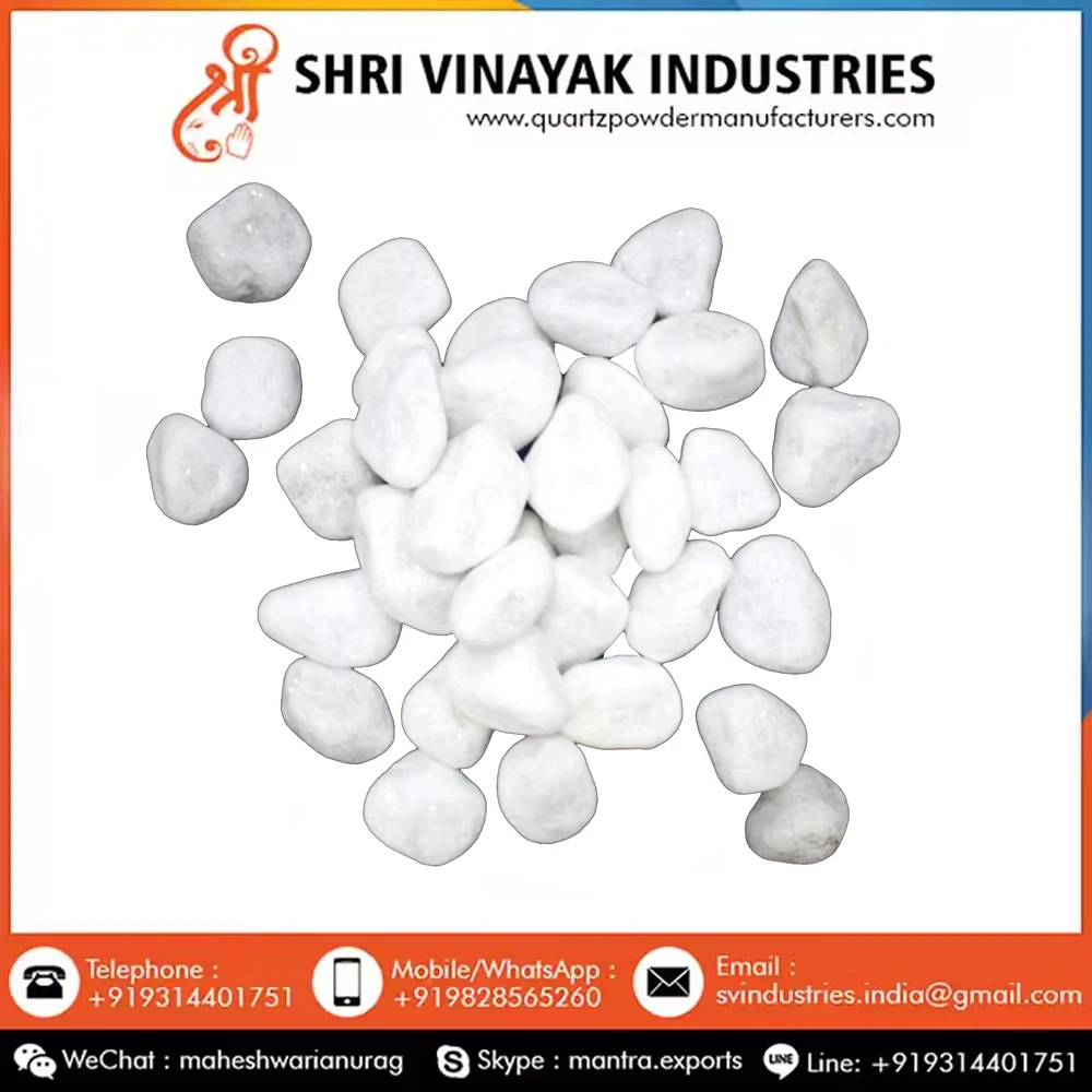 Hot Selling Highly Polished Natural White Cobble Pebbles Stone Industrial Design Style for Outdoor Landscaping Wholesale Price