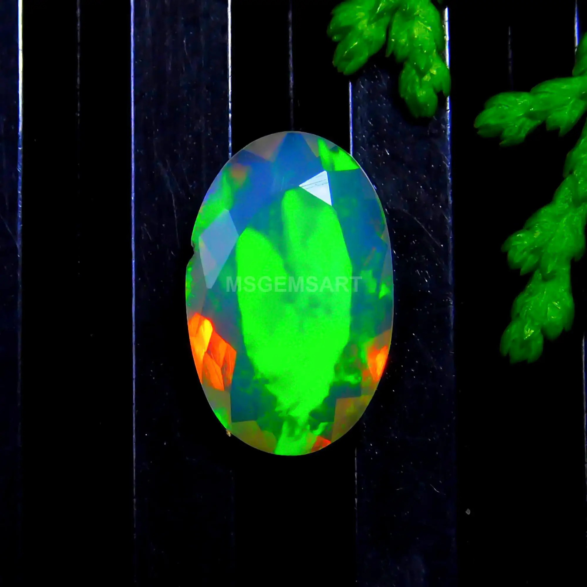 Яркий огненный белый опал ограненный драгоценный камень овальной формы натуральный многоцветный Эфиопский Опал для изготовления ювелирных изделий