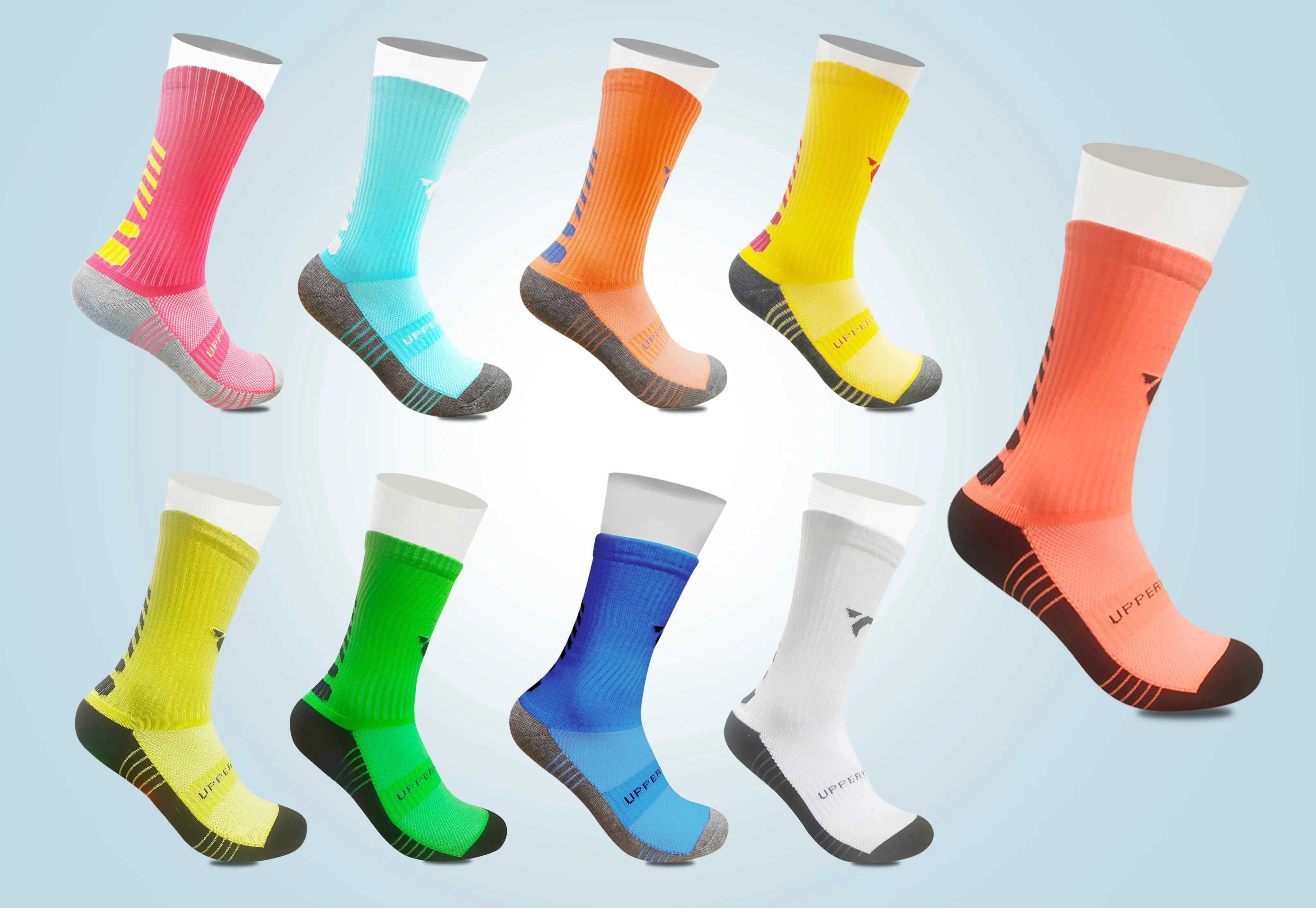 Fashion Sport Men Anti Slip Tube Trampoline Socks Soccer Football Sports Grip Socks