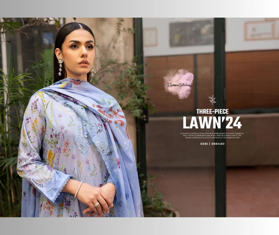 Laetest Designs Ssumaira Collection Luxury Digital Printed Embroidered 3 PC Dresses Indian & Pakistani Women Suits