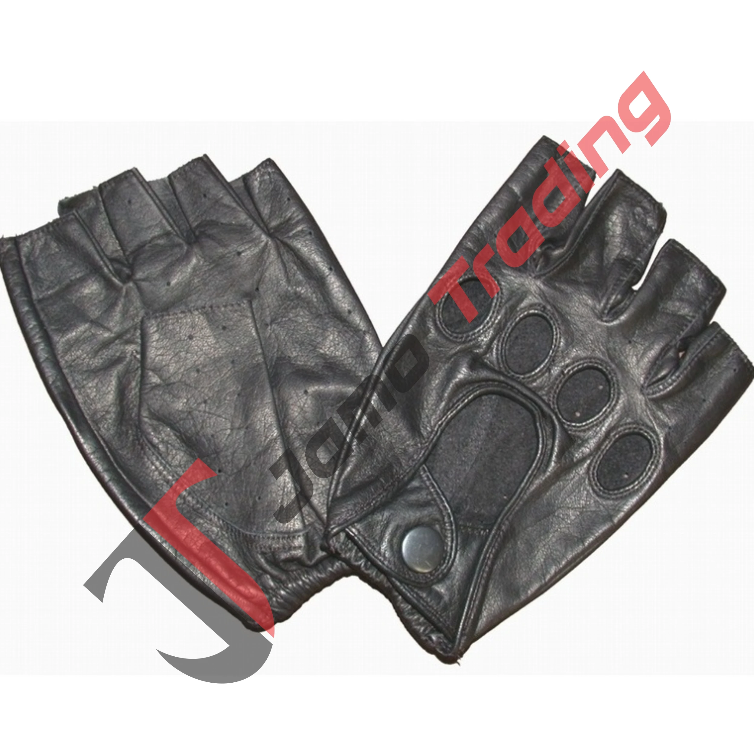 Custom High Quality Half Fingers BLACK BROWN  Luxury Winter Cold Weather Warm Genuine Leather Dressing Driving Racing  Gloves