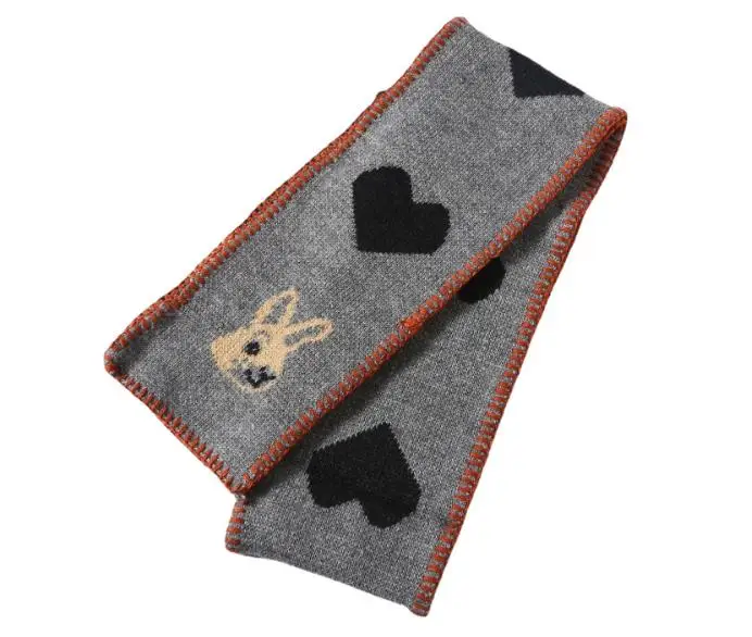 Rabbit Pattern knitted scarf