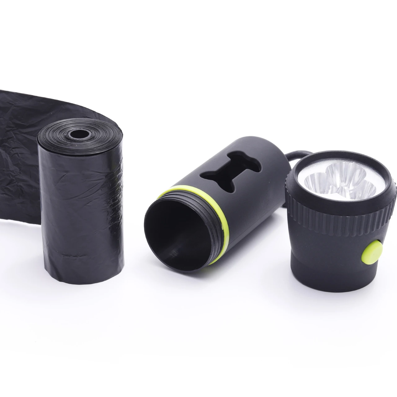 free sample custom dog poop waste bag and waterproof led light dispenser with hand hanitizer