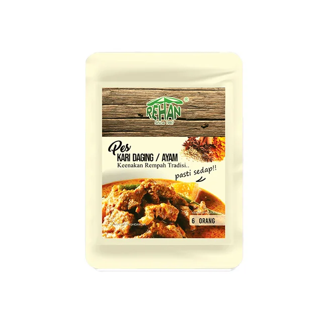 Best Selling Premium Quality Halal Product Beef and Chicken Curry Paste Rehan Brand Malaysia Manufacturing Suitable for Adult