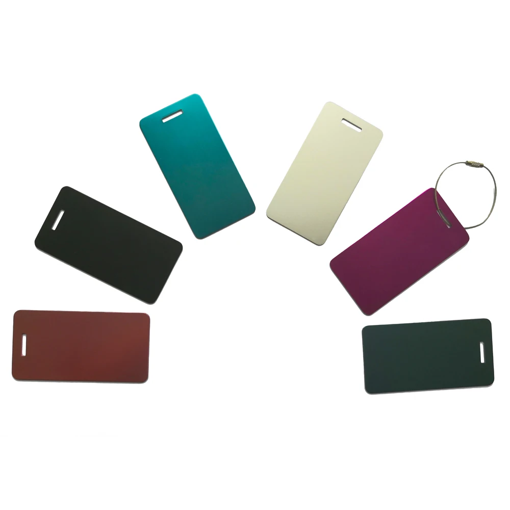 Personalized Custom Travel Suitcase tag Engraved Backpack Bag ID Metal Luggage Tags Anodized Aluminum Luggage Tag