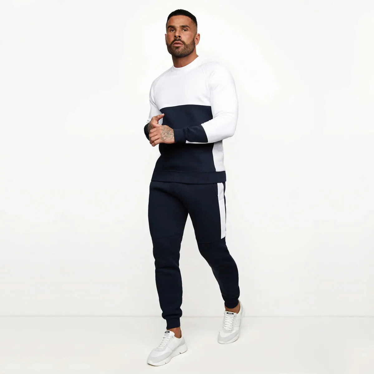 Wholesale Street Wear Fleece Man Track Suit Custom 2 Pieces