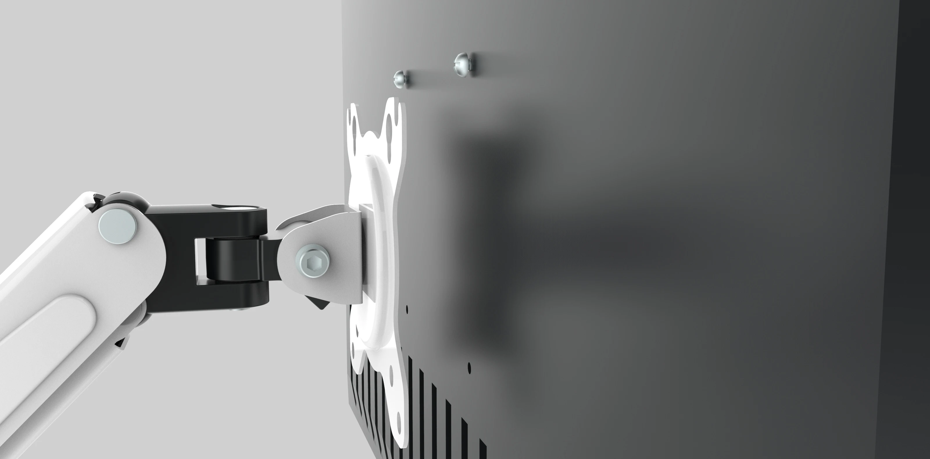 White Monitor Arm Mount Dual Arm Monitor Stand Computer Desks Monitor Holder