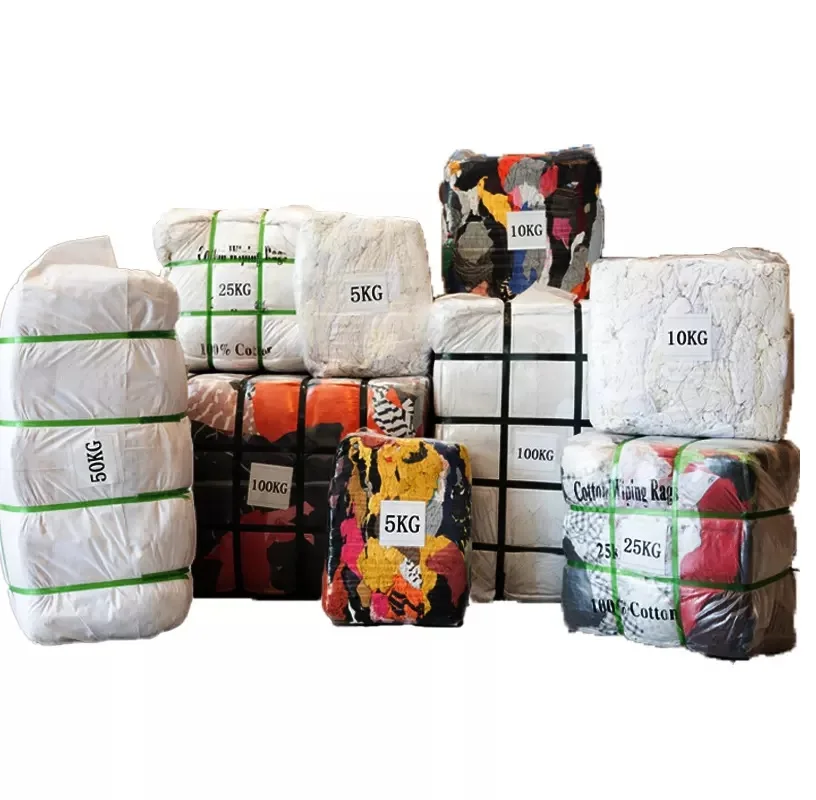 White Cotton Wiping Rags New Cotton Wiper Bales in Wholesale Shirt Premium Industrial Packaging Color Cleaning Origin Oil from