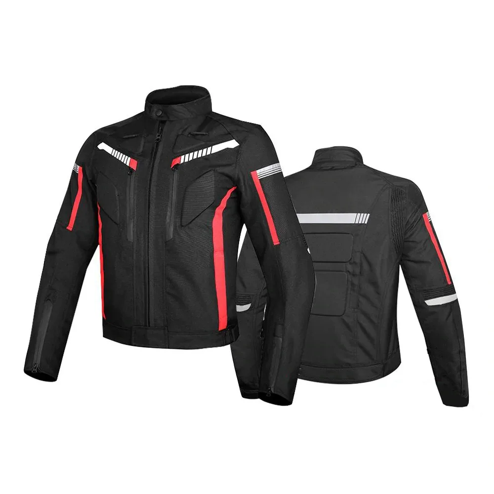 Motorcycle Black Jacket Motocross Bike Off-road Motorbike Cordura Jackets With Protector In Multi Colors