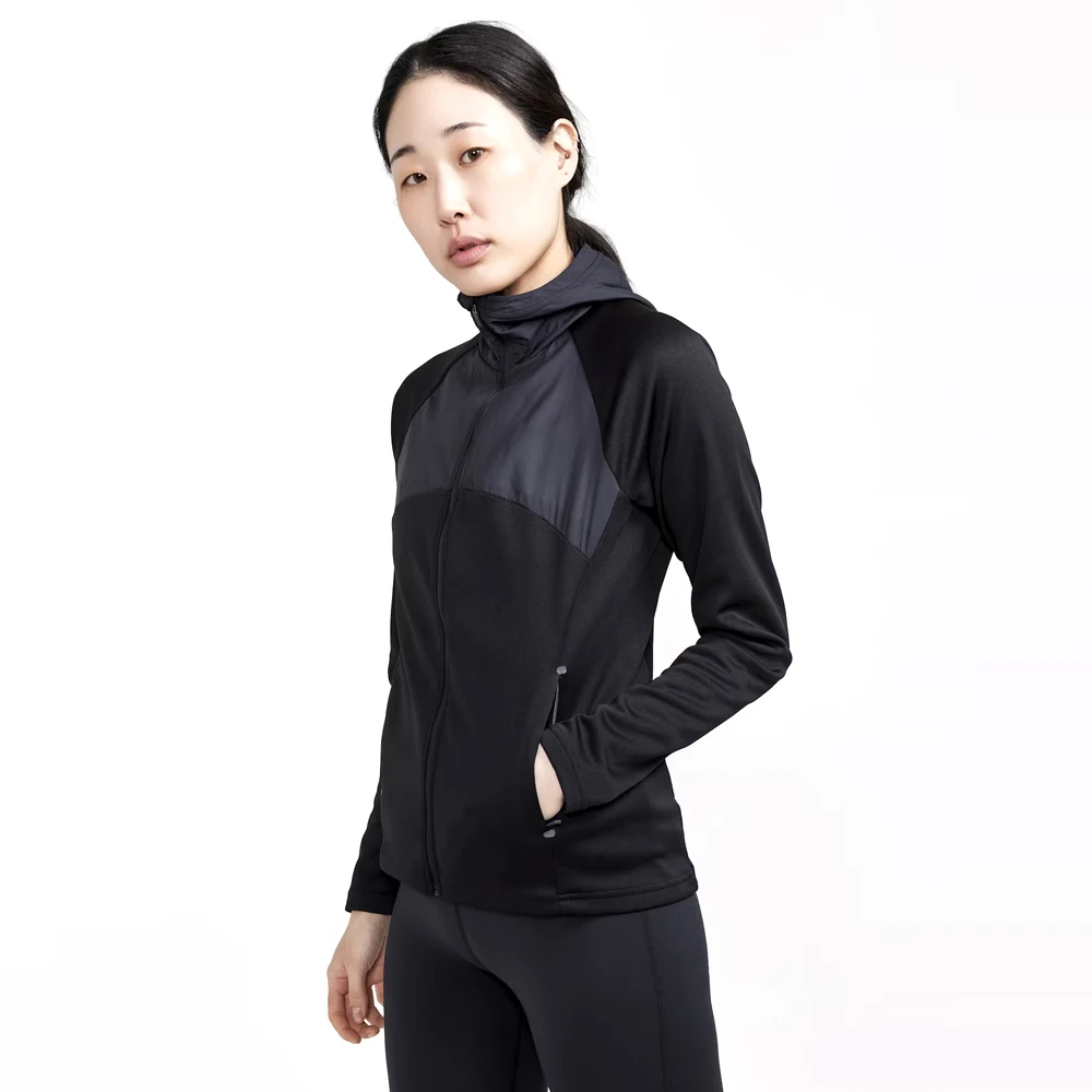 2024 High Quality Custom Logo  Autumn Winter Solid Full-Zip Crew Neck Jackets For Womens