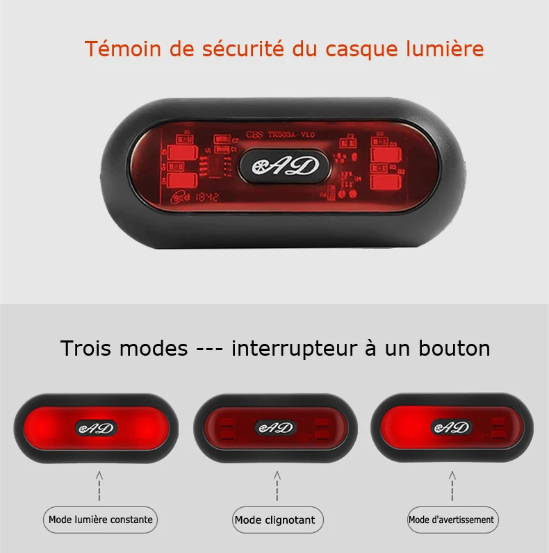 Easy Do Turn Signal Led Helmet Mount Light Usb Rechargeable Helmet Brake Warning Rear Taillight for  Helmet