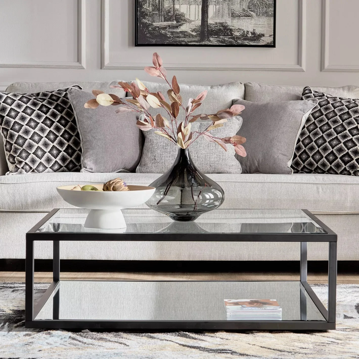 Modern Minimalist European Industrial Long Narrow Coffee Table Sample Cheap Square 1 Set Coffee Table With Marble Top