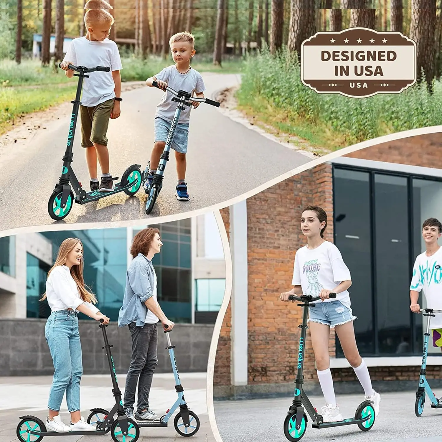 BIGSALE самокат для детей 6 лет подростков и взрослых. Максимальная нагрузка 240 фунтов. Складной легкий