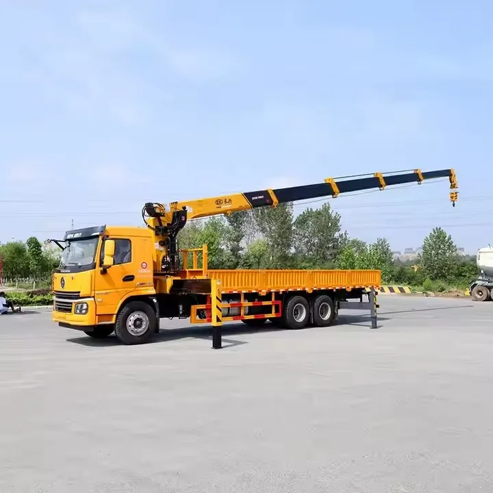 High efficiently 10 Ton Hydraulic Straight Arm Telescopic Boom Truck Mounted Cable Crane Manipulator Lorry Mobile Lifting Crane