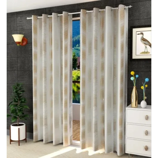 KVR Curtains for Livining Room Semi Blackout Tulle Curtain for Bedroom Flower Pattern Voile for Home