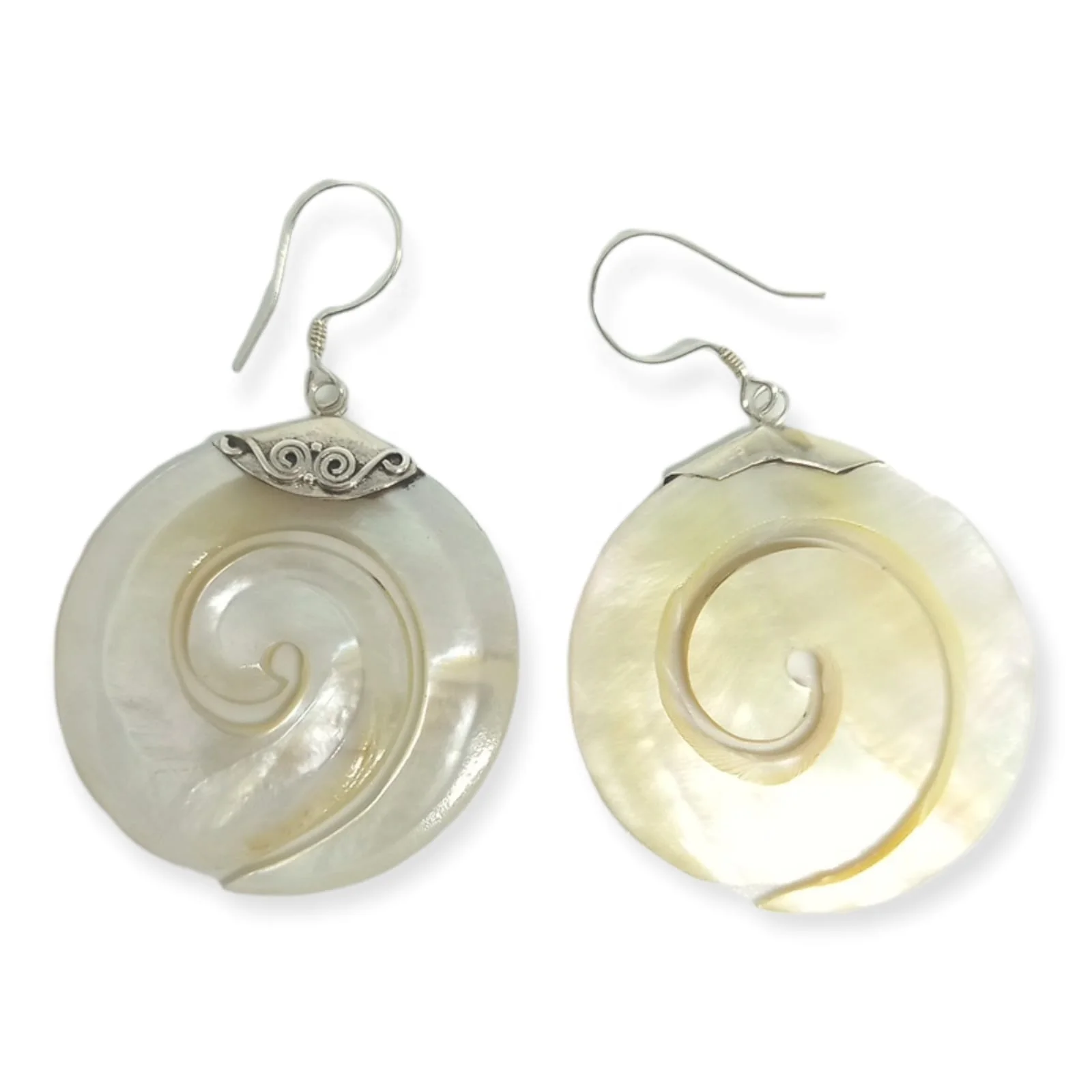 NY-ER133-Silver Earrings With MOP Tribal Art Shape Fashion Luxury Famous Designer Brands Jewelry High Quality