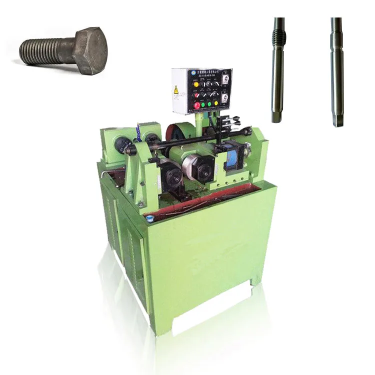 Two-axis Hydraulic Spline Shaft  Rebar Threading Rod Screw Making and  Rolling Machine