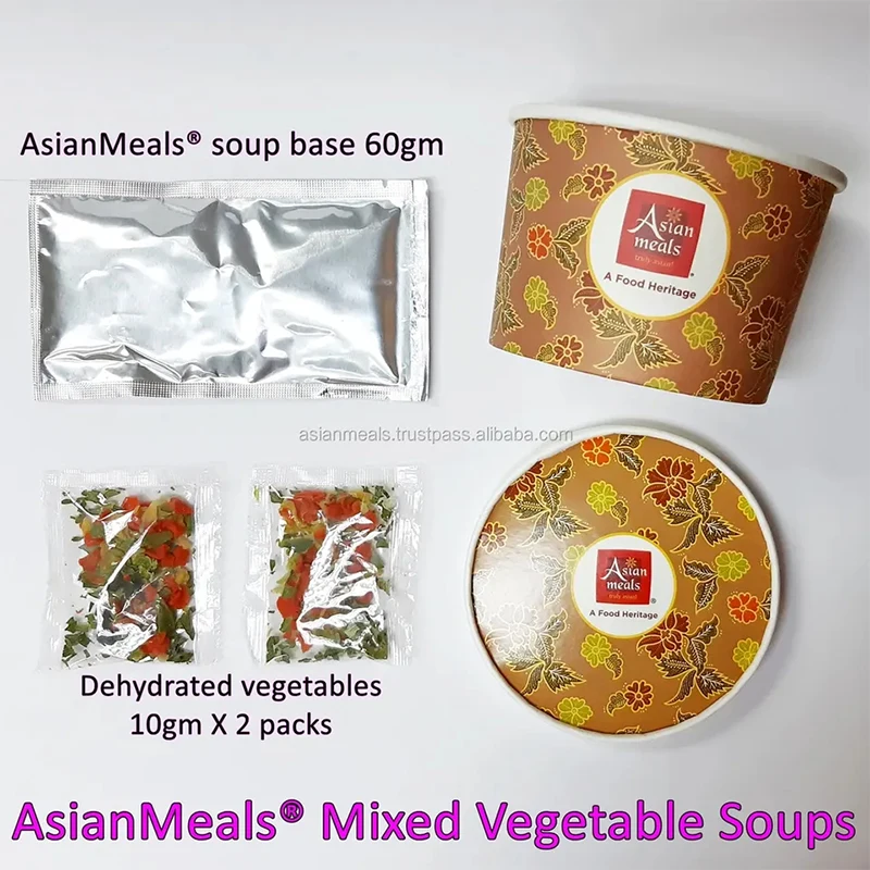 Best Selling Price Malaysia Halal Instant Mixed Vegetables Soup with Well-balance Freshness Sour Flavor
