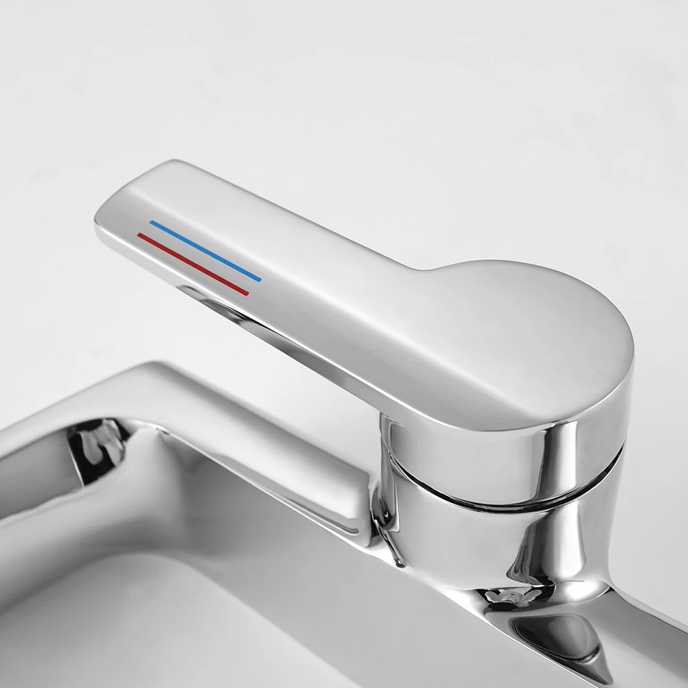 Modern Design Brass Surface Bathroom Basin Faucet Single Hole Mount with Ceramic Valve Core Hot Selling Sink Faucet