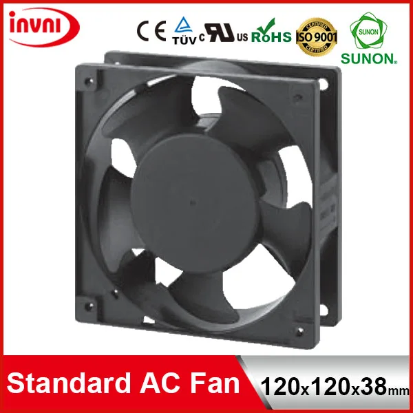 Standard SUNON 120mm 120x120 Mini Electric Axial Flow 12038 Cooling Fan 220V 230V 240V AC 120x120x38 mm (DP200A 2123XBT.GN)