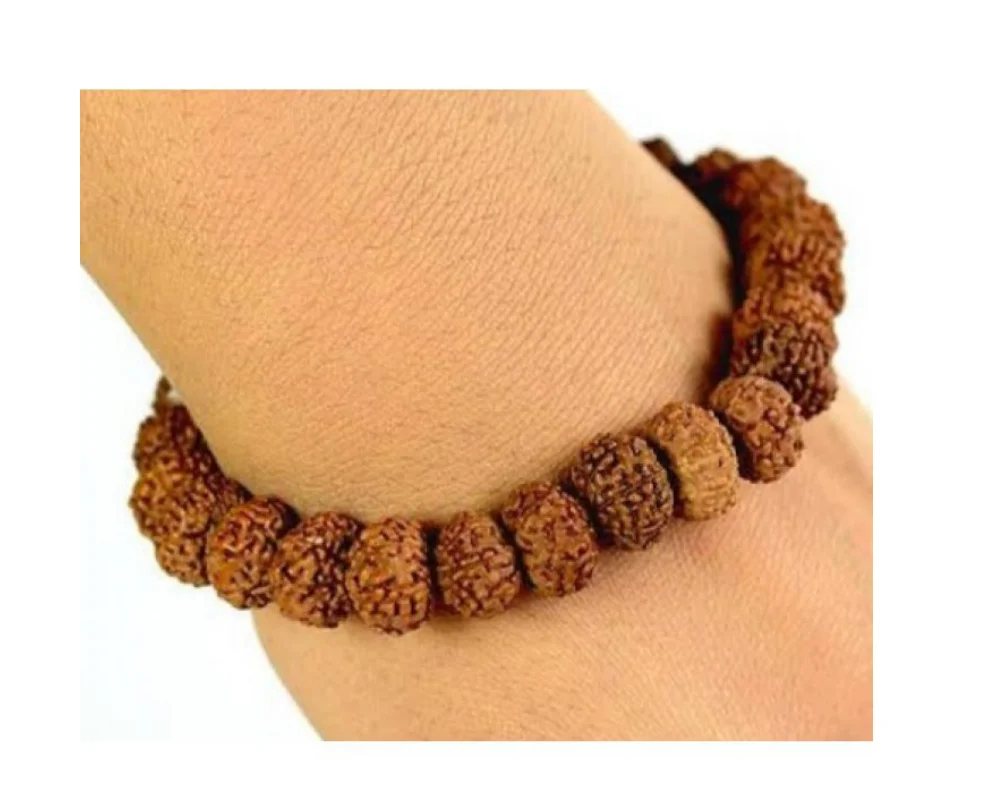 Wholesale Price Rudraksha Beaded Mala Bracelet 108 Beads 5-9 mm Religious Hindu Prayer Meditation Beads Mala for Wedding Gifts