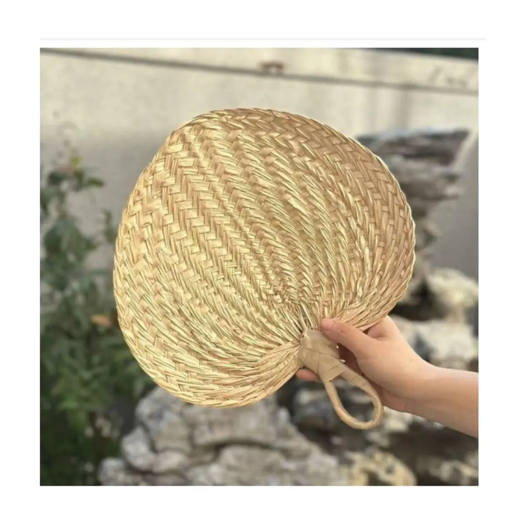 2024 Top-ranking Bamboo Hand Fan Eco-Friendly Palm Leaf Vietnamese Custom Size With Private Logo Wedding Hand Fans