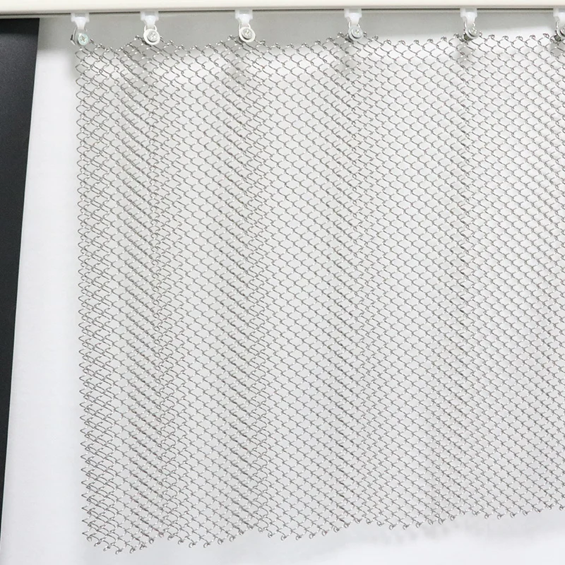 Green Garden Fence Netting Metal Chain Link Shower Curtain Metal Mesh