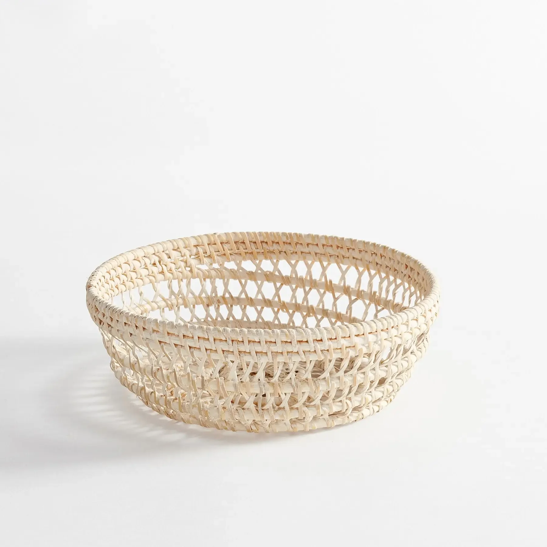 Weaving bamboo serving round tray set eco friendly natural handmade from India ready to export rattan try