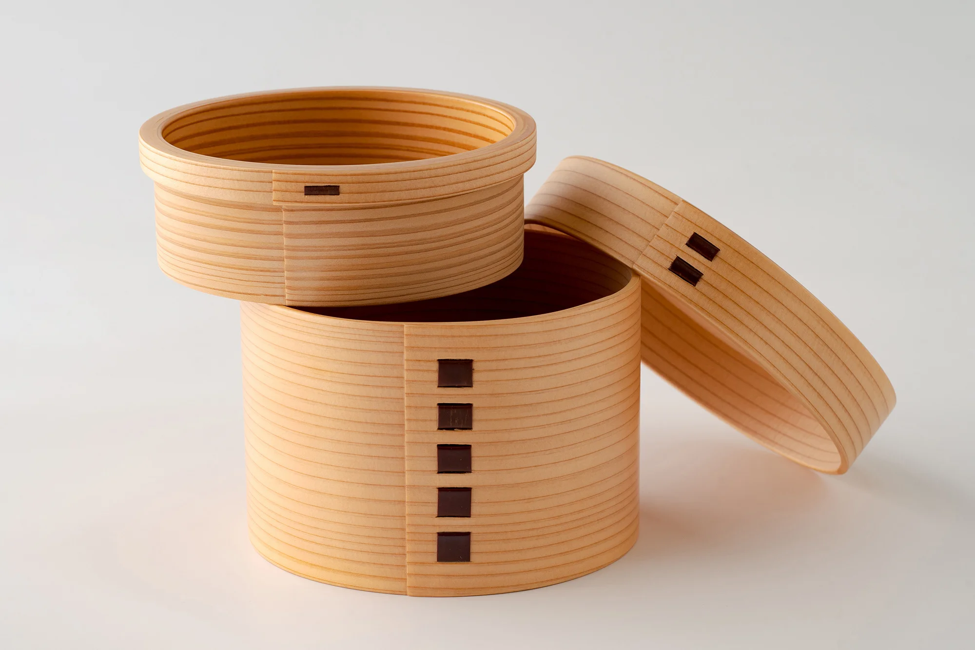 Japanese Bento Lunch Box Dual Tier Lunchbox Wooden Handmade Traditional High Quality Gift Made In Japan