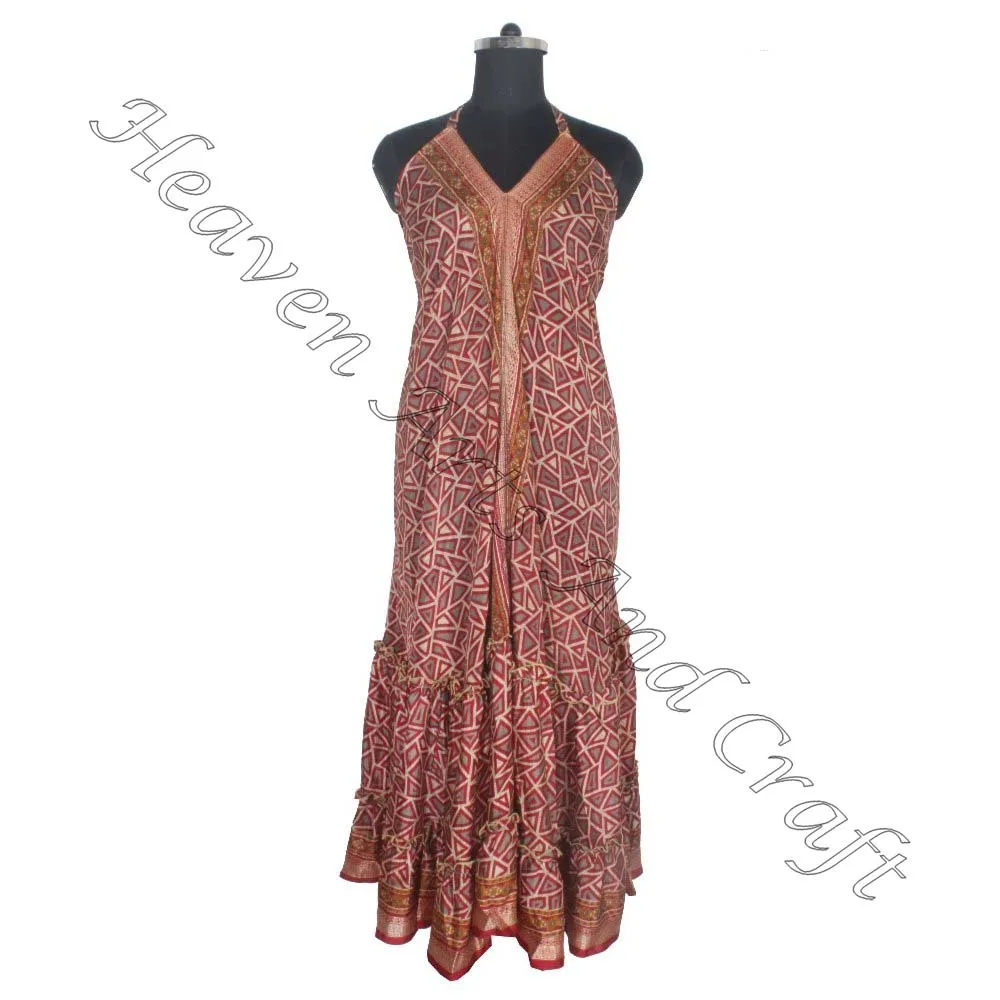 Bohemian Buy Now Trendy Casual Printed Beach Maxi Dresses Ladies Elegant Dinner Gown Sleeveless Evening Gowns Womens Dress