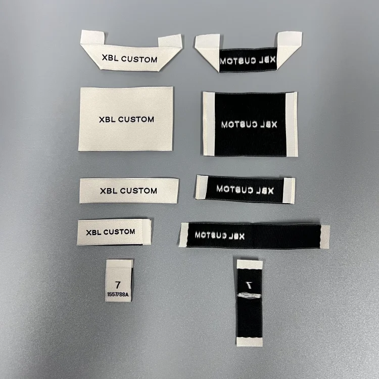 Luxury Woven Neck Custom Woven Printing Label Custom Labels For Logo Woven Label For Clothing Brand Clothes Hot Selling